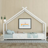 Bellemave® Twin Size Montessori Metal House Bed - Bellemave